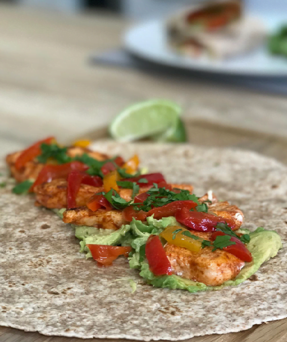 CHILLI CHICKEN AND AVACADO WRAP