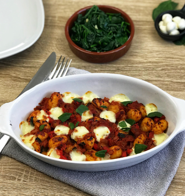 GNOCCHI AND MOZZARELLA IN A TOMATO SAUCE