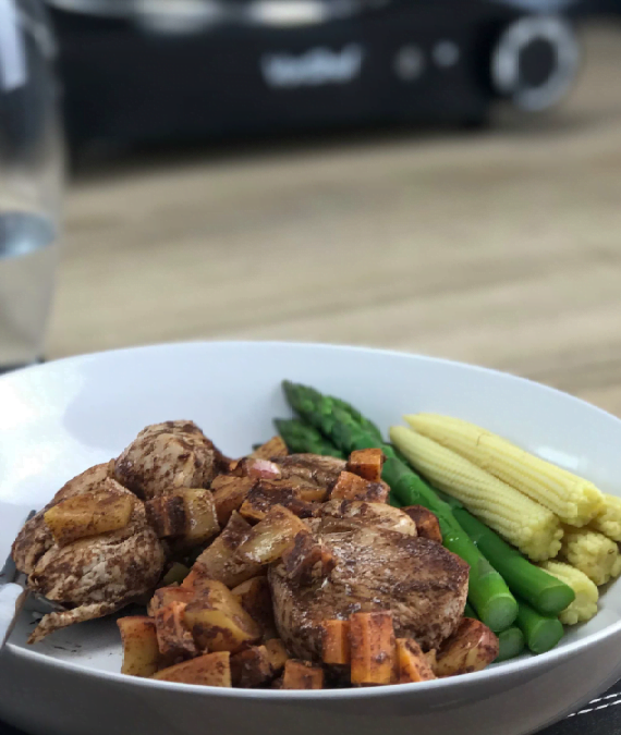 CHICKEN & SWEET POTATOE HASH