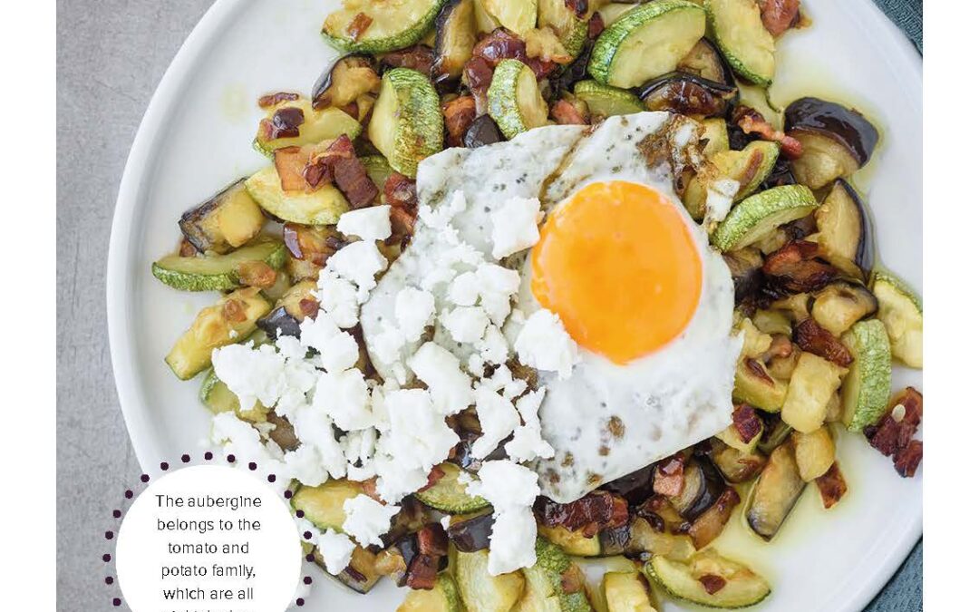 aubergine & courgette hash