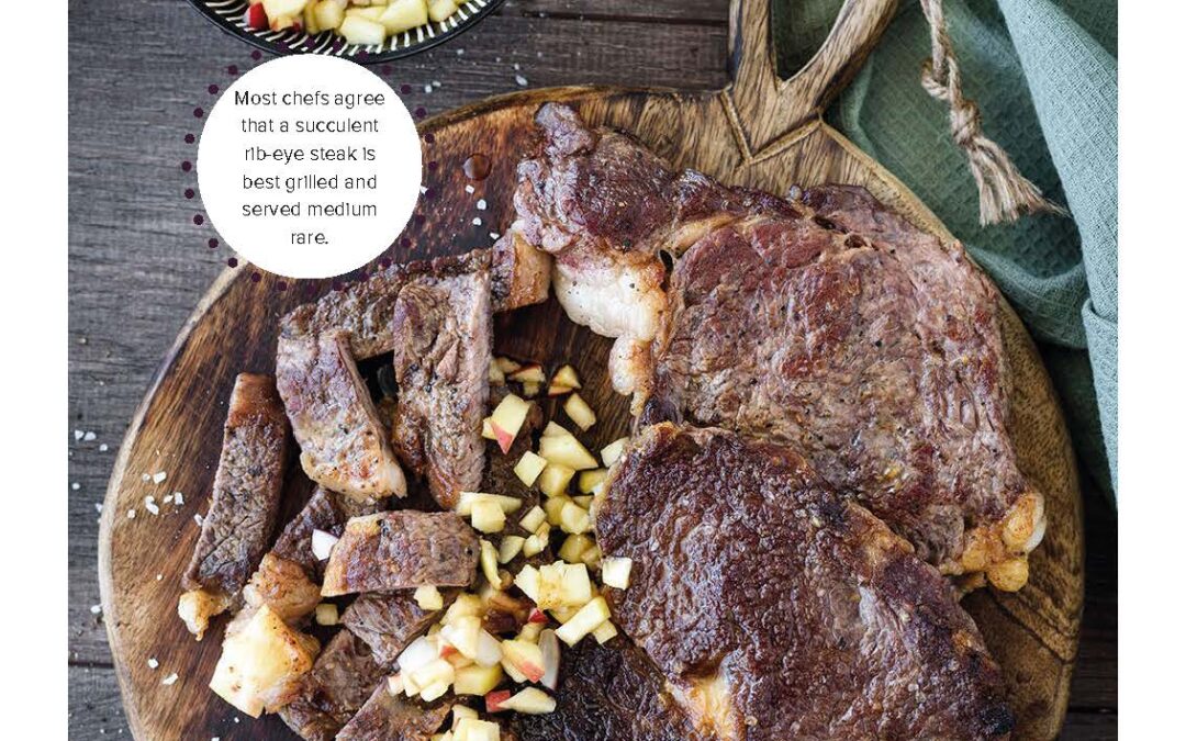 steak with apple sauce