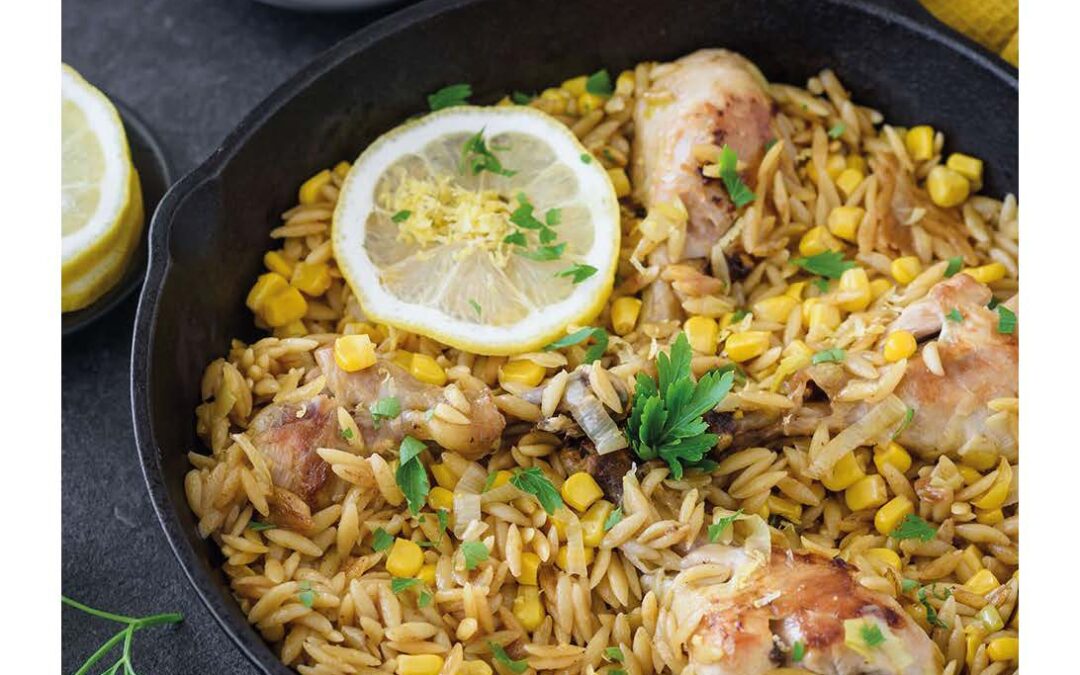 skillet chicken and orzo