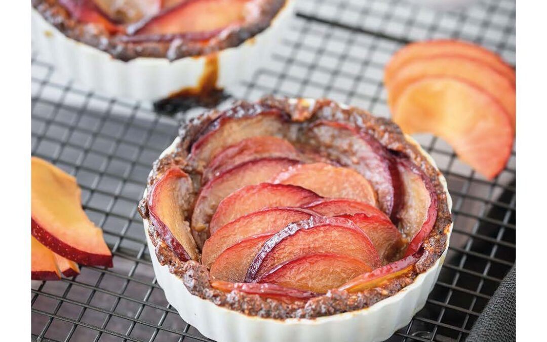 red plum tart