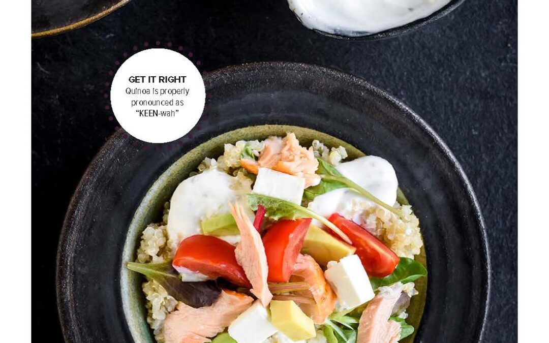 salmon quinoa bowl