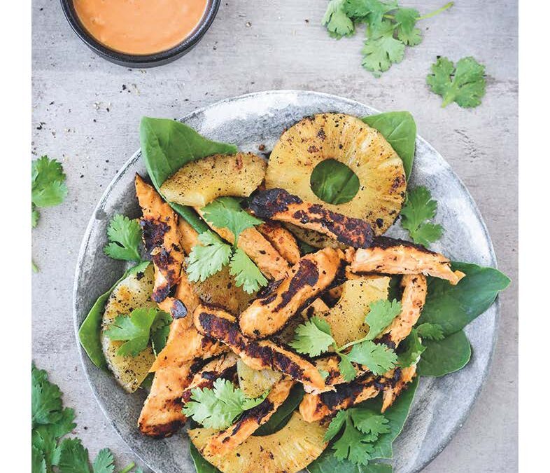 bbq chicken and avocado salad