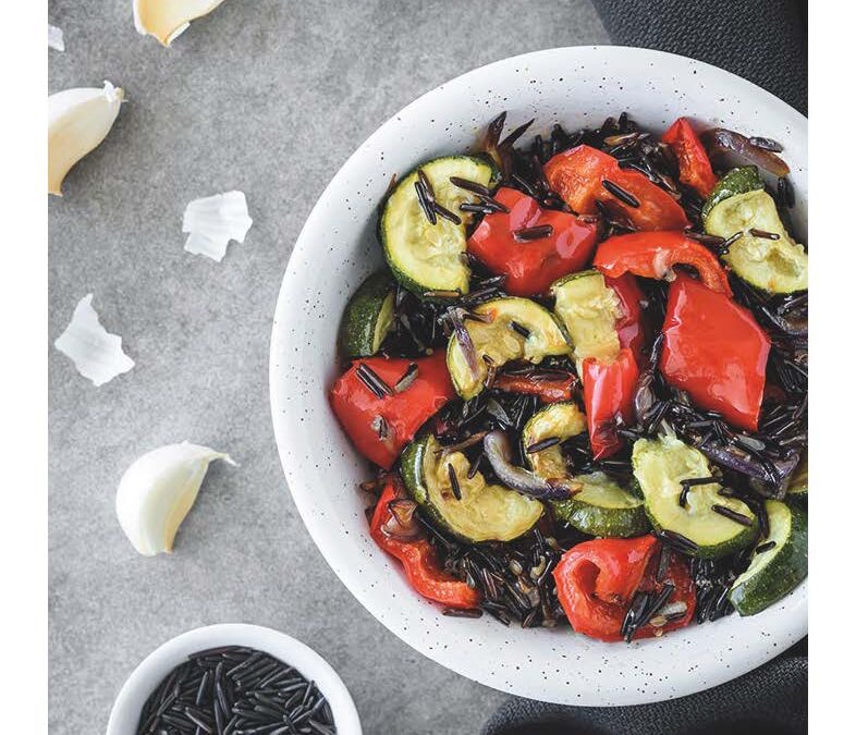 chargrilled veg & black rice