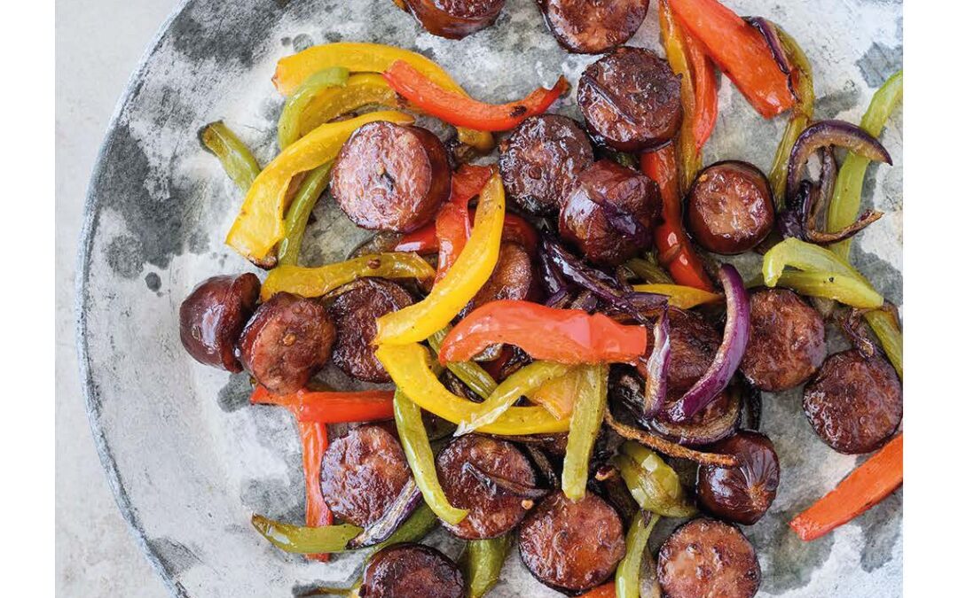 super quick sausage fajita