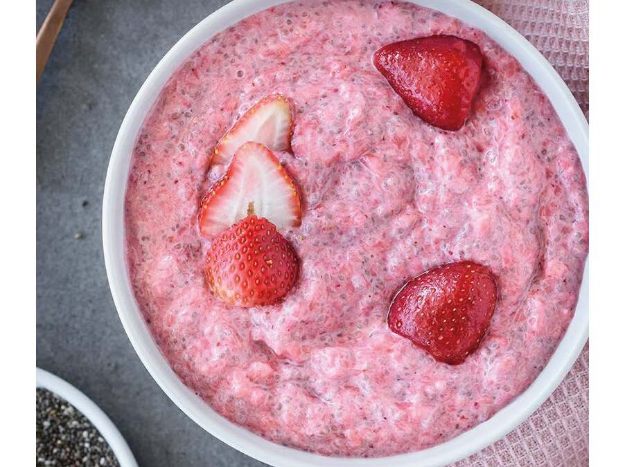 strawberry chia pot