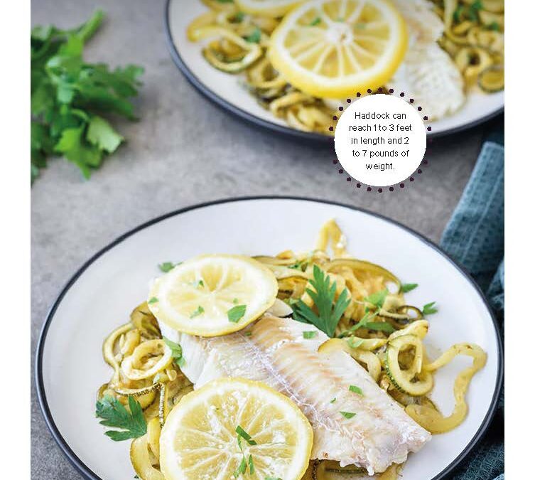 BAKED HADDOCK WITH COURGETTE NOODLES